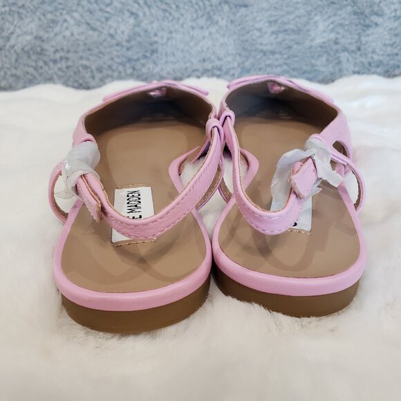 Steve Madden Reyanne Corset Lace Up Point Toe Flat Women Size 8, 9 Pink leather - Picture 3 of 7